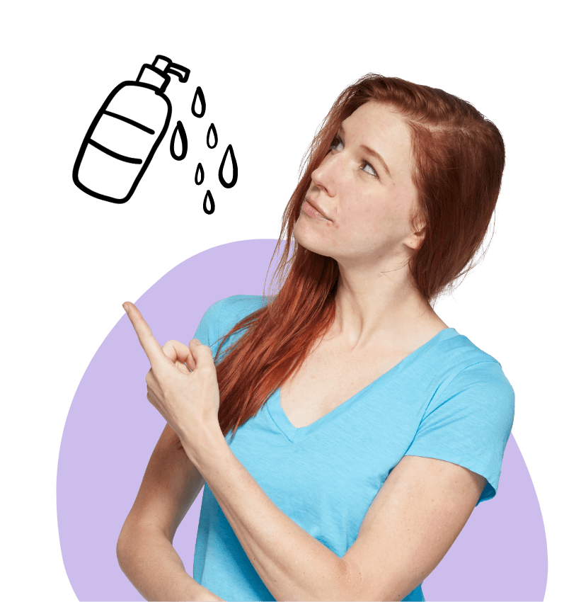 Girl Applying Facial Cleanser to Finger